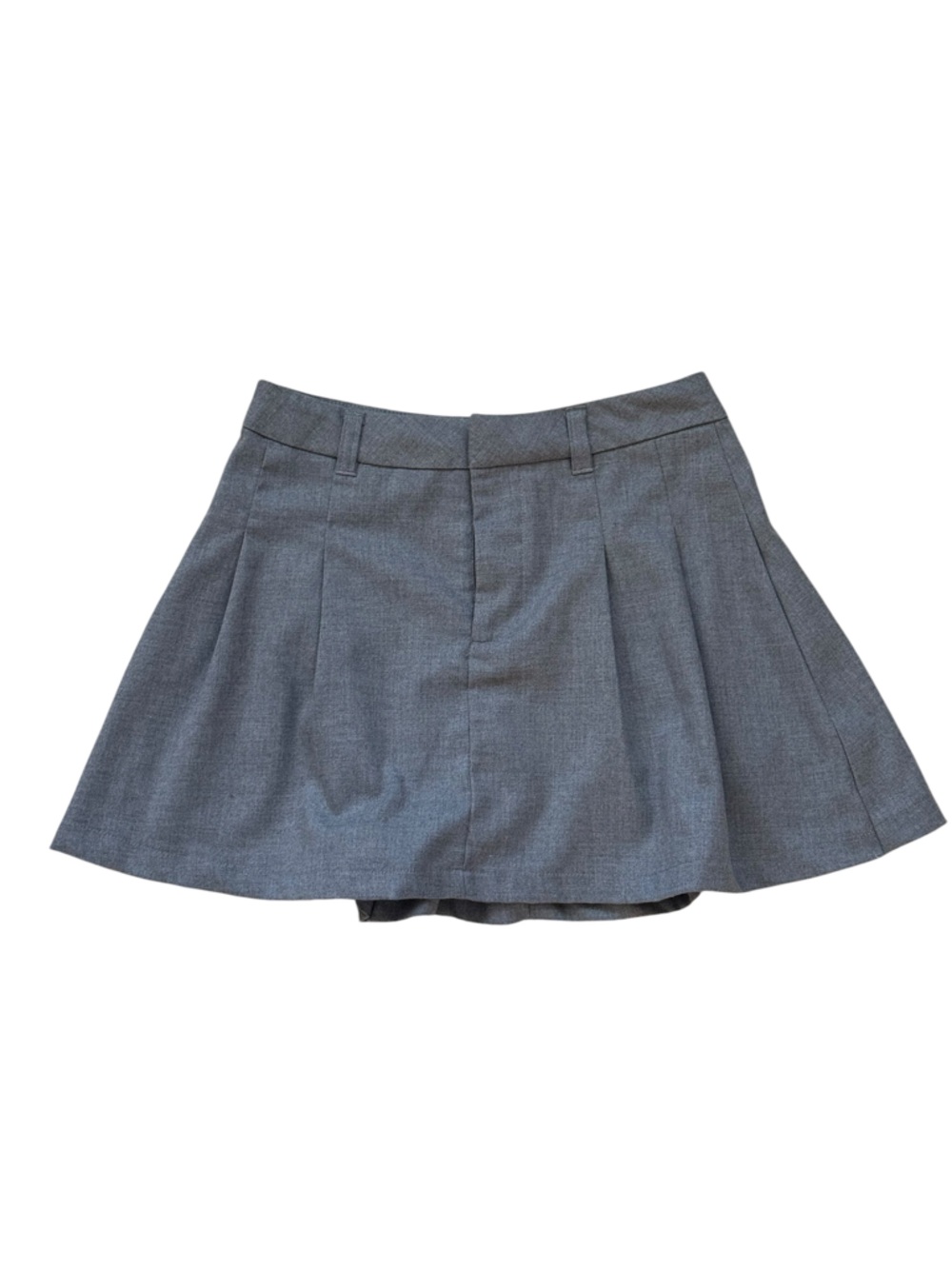 H&M Gray Pleated Mini Skirt